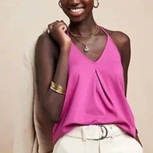 NWT Banana Republic Halter Top, Fuscia, Size XL